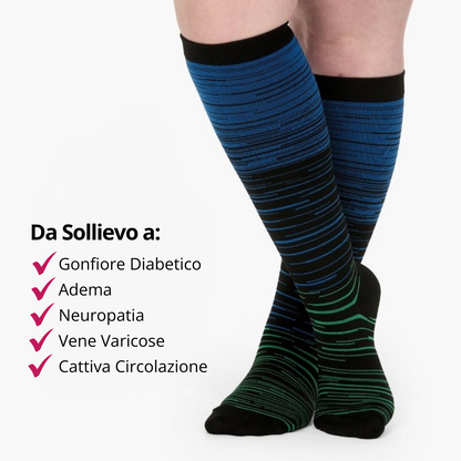 Varistride™ Calze a Compressione a Righe