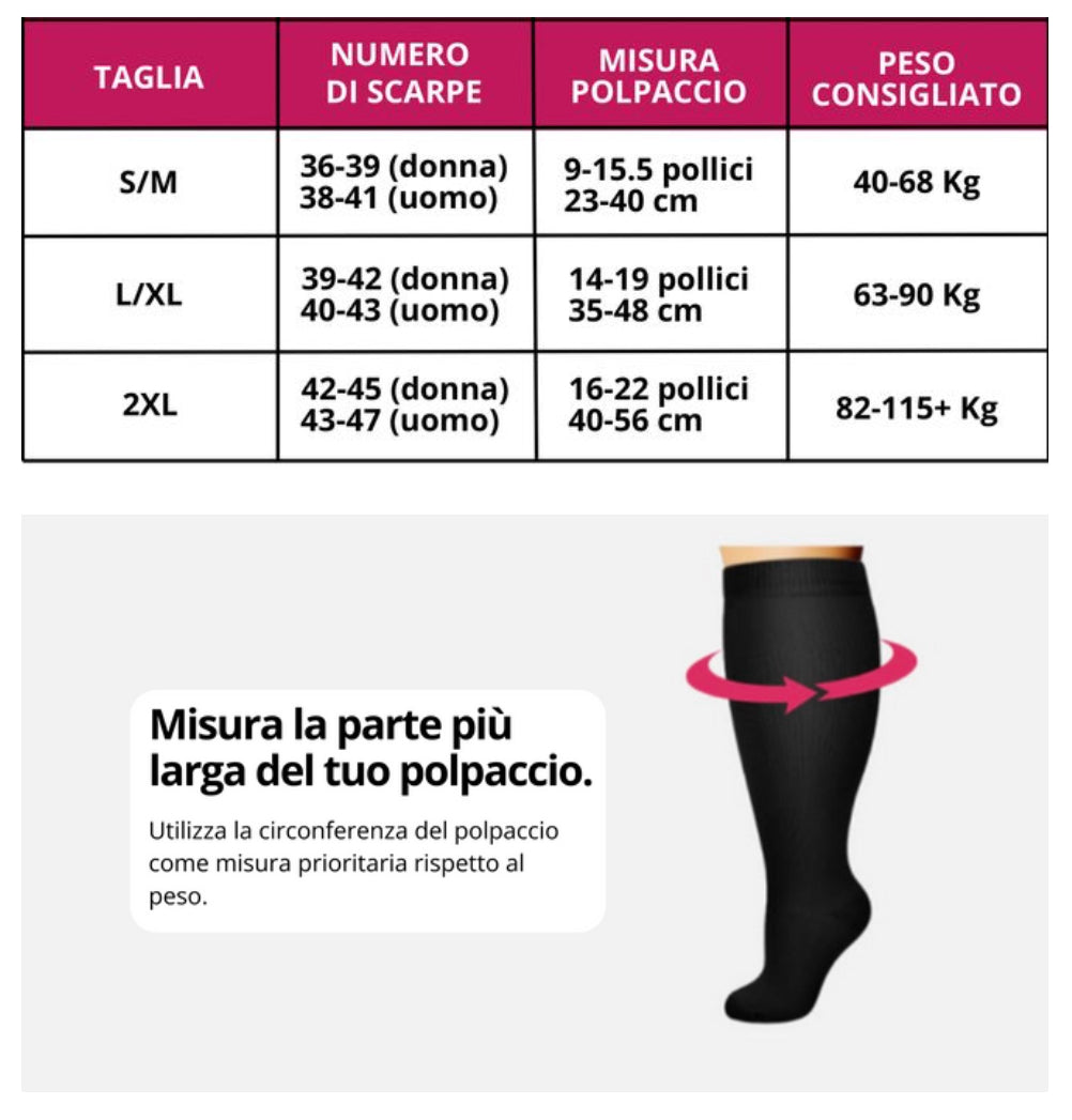 Varistride™ Calze a Compressione a Righe